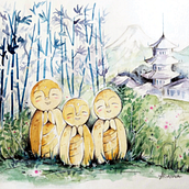 Il mio progetto del corso: Illustrazione ad acquerello di influenza giapponese. Traditional illustration, Drawing, and Watercolor Painting project by Arianna Romano - 09.01.2021