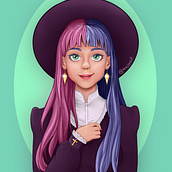 Aggie: The Good Witch. Traditional illustration, Digital Illustration, and Digital Drawing project by Majo - 08.31.2021