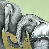 Mum and Me. Traditional illustration, and Painting project by Kathy G - 09.02.2021
