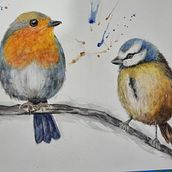 My project in Artistic Watercolor Techniques for Illustrating Birds course. Un proyecto de Ilustración tradicional, Pintura a la acuarela, Dibujo realista e Ilustración naturalista				 de aireyarts - 29.08.2021