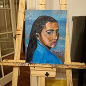 Mi Proyecto del curso: Retrato expresivo al óleo: explora la técnica alla prima. Fine Arts, Painting, and Oil Painting project by Alejandra Juri Jarpa - 08.31.2021