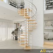 Renders 3D para catálogo de escaleras en Ciudad Real . % Francisco Javier Avileo Laguna tarafından hazırlanan 3D Modelleme, 3D Tasarım, Mimarlık, İç Tasarım, Ve Ürün Tasarımı projesi - 09.20.2020