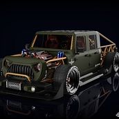Jeep Gladiator Modded. 3D, and 3D Modeling project by Luciano Gigena - 08.31.2021