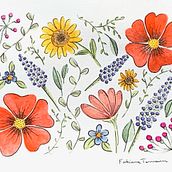 Universo floral - uma nova descoberta. Un projet de Illustration traditionnelle, Création de motifs, Aquarelle et Illustration botanique de Fabiana Tomaim de Oliveira - 01.09.2021