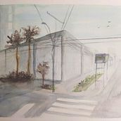 Meu projeto do curso: Criação de paisagem contemporânea em aquarela. Un proyecto de Bellas Artes y Pintura a la acuarela de Carolina Coimbra - 03.09.2021