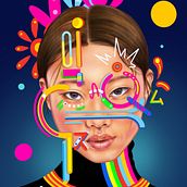 Mi Proyecto del curso: Retrato creativo ilustrado con Procreate. Traditional illustration, Drawing, Digital Illustration, Portrait Drawing, Digital Drawing, Digital Painting, and Artistic Drawing project by Jocelin Flores - 09.03.2021