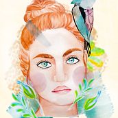 My project in Illustrated Portrait in Watercolor course. Un progetto di Illustrazione tradizionale, Belle arti, Pittura, Disegno, Pittura ad acquerello, Disegno di ritratti e Disegno artistico di Christina Kyprianidou - 04.09.2021