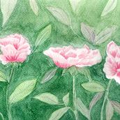 My project in Negative Watercolor Painting for Botanical Illustration course. Traditional illustration, Watercolor Painting, and Botanical Illustration project by Tulin Azim - 09.04.2021