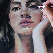Meu projeto do curso: Retrato realista com giz pastel. Traditional illustration, Fine Arts, Drawing, Portrait Drawing, and Realistic Drawing project by Juliana Paz - 09.04.2021