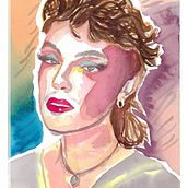 Meu projeto do curso: Retrato ilustrado em aquarela. Traditional illustration, Fine Arts, Painting, Drawing, Watercolor Painting, Portrait Drawing, and Artistic Drawing project by Gustavo Teixeira de Miranda - 09.06.2021