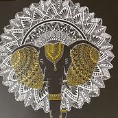 My project in The Art of Mandala Drawing: Create Geometric Patterns course. Desenho e Ilustração com tinta projeto de Carole Vanstone - 06.09.2021