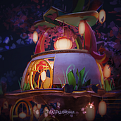 Tea Treehouse Diorama. Ilustração tradicional, e 3D projeto de Alessia Erle - 05.09.2021