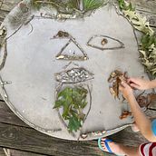 Faces by John Isaac (Age 9) and Charlie (Age 7). Collage, and Creating with Kids project by Cate Heroman - 09.06.2021