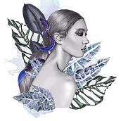 Mi Proyecto del curso: Ilustración de retrato con técnicas analógicas y digitales. Traditional illustration, Pencil Drawing, Drawing, Digital Illustration, Watercolor Painting, Portrait Drawing, and Realistic Drawing project by Gabriela González - 09.07.2021