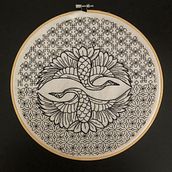 Mi Proyecto del curso: Introducción al bordado en blackwork. Bordado projeto de Anna Martin - 25.08.2021