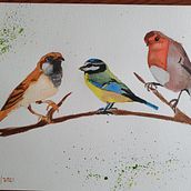 Mein Kursprojekt: Illustriere Vögel mit expressiven Aquarelltechniken. Traditional illustration, Watercolor Painting, Realistic Drawing, and Naturalistic Illustration project by an_fu - 09.08.2021