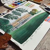PC: Cuaderno de viaje en acuarela. Un progetto di Illustrazione tradizionale, Pittura ad acquerello, Illustrazione architettonica e Sketchbook di Lais Lima - 25.10.2021
