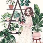 Plant Lady. Een project van Traditionele illustratie y Aquarelschilderen van Camila Cerda - 09.09.2021