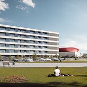 My project in Matte Painting Techniques for ArchViz course. Retoque fotográfico, Fotografia digital, Arquitetura digital, Visualização arquitetônica, Fotomontagem, e Matte Painting projeto de markelazkona - 09.09.2021