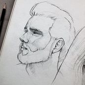 My project in Portrait Sketchbooking: Explore the Human Face course. Sketching, Drawing, Portrait Drawing, Artistic Drawing, and Sketchbook project by G N - 09.09.2021