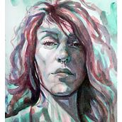 Mi Proyecto del curso: Retrato artístico en acuarela - autoretrato. Un proyecto de Bellas Artes, Pintura, Pintura a la acuarela y Dibujo de Retrato de Valentina Lambini - 09.09.2021