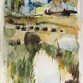 Il mio progetto del corso: Paesaggi naturali ad acquerello. Fine Arts, Painting, and Watercolor Painting project by Ruth Chotiner - 09.09.2021
