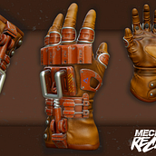 Steam punk Gloves. Un proyecto de Modelado 3D, Diseño de personajes 3D y Diseño 3D de Albert Julià - 09.09.2021