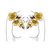 My final project - Botanical Chestpiece Design. Projekt z dziedziny Trad, c, jna ilustracja, Ilustracja c, frowa, Projektowanie tatuaż, R i sunek botaniczn użytkownika Jen Tonic - 09.09.2021