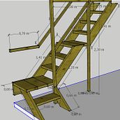 Escalera. Architecture, Furniture Design, Making, 3D Design, Industrial Design & Interior Architecture project by Mario Alexis Espinoza Muñoz - 09.09.2021