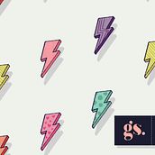 Bolt!. Pattern Design, and Traditional illustration project by Geraldine Traynor - 06.01.2021