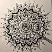 My project in The Art of Mandala Drawing: Create Geometric Patterns course. Drawing & Ink Illustration project by Maria Duarte - 09.20.2021