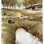 My project in Natural Landscapes in Watercolor course. Un projet de Beaux Arts, Peinture , et Aquarelle de annadepari - 10.09.2021