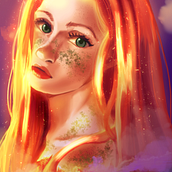 Mi Proyecto del curso: Retratos digitales de fantasía con Photoshop. Traditional illustration, Drawing, Digital Illustration, Portrait Drawing, Digital Drawing, and Digital Painting project by Naru Kim - 09.08.2021