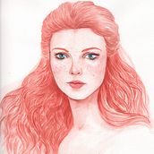 My project in Watercolor Portraits: Capture a Model's Personality course. Fine Arts, Painting, Watercolor Painting, and Portrait Drawing project by eimiel_art - 09.11.2021