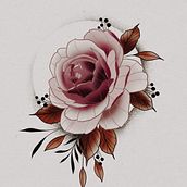 My project in Botanical Tattoo Design with Procreate course . % Mary Poiron tarafından hazırlanan Geleneksel illüstras, on, Dijital İllüstras, on, Dövme Tasarımı, Botanik İllüstras, Ve on projesi - 09.11.2021