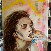 Il mio progetto del corso: Ritrattistica sperimentale: combina olio, acrilico e vernice spray . Fine Arts, Painting, Acr, lic Painting, and Oil Painting project by Emanuela Cianfrocca - 09.12.2021