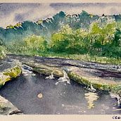 My project in Natural Landscapes in Watercolor course. Fine Arts, Painting, and Watercolor Painting project by jdonpeterson - 09.12.2021