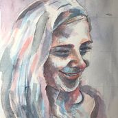 My project in Artistic Portrait with Watercolors course. Fine Arts, Painting, Watercolor Painting, and Portrait Drawing project by janccrouch - 09.12.2021
