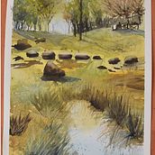Mi Proyecto del curso: Paisajes naturales en acuarela. Fine Arts, Painting, and Watercolor Painting project by moniquetef - 09.12.2021