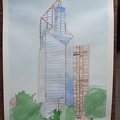 Mi Proyecto del curso: Dibujo arquitectónico con acuarela y tinta. Drawing, Watercolor Painting, and Architectural Illustration project by gem493 - 09.13.2021