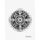 My project in The Art of Mandala Drawing: Create Geometric Patterns course. Desenho e Ilustração com tinta projeto de SkepticalSocks - 11.09.2021