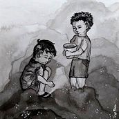 Areia e Sonho - Projeto do curso: Ilustração em nanquim com influência japonesa Ein Projekt aus dem Bereich Traditionelle Illustration, Zeichnung und Illustration mit Tinte von dibeirario - 13.09.2021