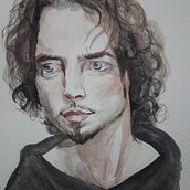 Mi Proyecto del curso: Chris Cornell . Un progetto di Illustrazione tradizionale, Pittura ad acquerello e Disegno di ritratti di Jaén Albelo Castellanos - 13.09.2021