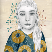 Proyecto: Retrato con lápiz, técnicas de color y Photoshop. Un progetto di Illustrazione tradizionale, Belle arti, Disegno a matita, Disegno, Illustrazione digitale e Disegno di ritratti di Ivania Maturana - 14.09.2021