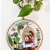 Meu projeto do curso: Introdução ao bordado botânico. Embroider project by lidiabgo_art - 09.13.2021