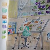 My project in Exploratory Sketchbook: Find Your Drawing Style course. Traditional illustration, Sketching, Creativit, Drawing, Watercolor Painting, Sketchbook, and Gouache Painting project by randijwin - 09.14.2021