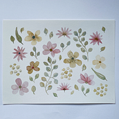 Mi Proyecto del curso: Estampados florales en acuarela con colores vibrantes. Traditional illustration, Pattern Design, Watercolor Painting, and Botanical Illustration project by Mariana Walker - 09.14.2021