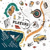 Players Movie (Netflix) - Artwork for Wrap Gift, Bandana. Traditional illustration, H, Lettering, and Digital Illustration project by Tracey Preston - 08.06.2021