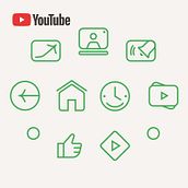 YouTube Icons Redesign. Traditional illustration, Advertising, Design, Programming, UX / UI, IT, Film, Video, TV, Video, and Video Editing project by Alexander Deplov - 09.14.2021