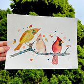 Mi Proyecto del curso: Acuarela artística para ilustración de aves. Traditional illustration, Watercolor Painting, Realistic Drawing, and Naturalistic Illustration project by Camila Fernanda Godoy Valdés - 09.14.2021